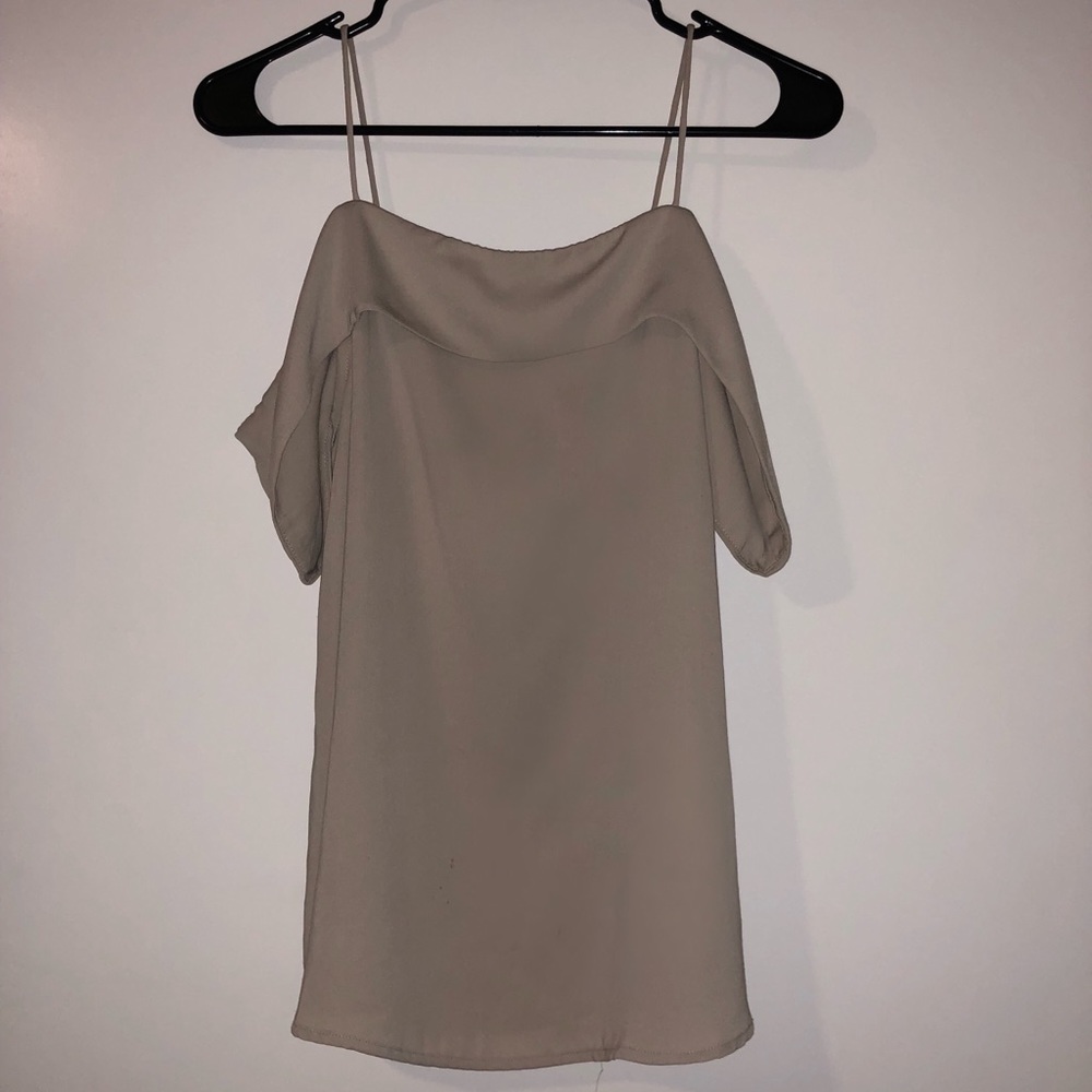 Cold shoulder blouse top.